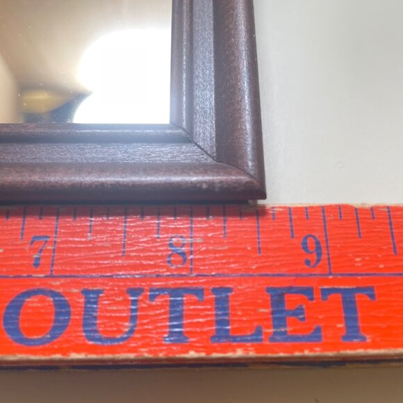 Vintage Wooden Framed Mirror With Handcrafted Cross-Stitch Rose & Dove Design - Picture 11 of 15